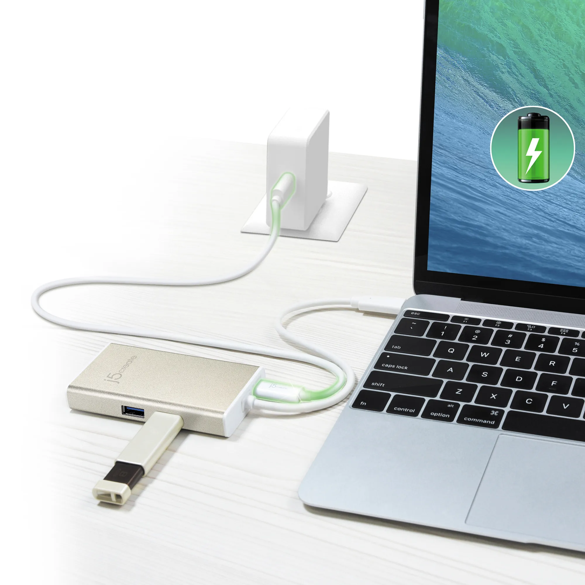 J5 Create USB-C MULTI-ADAPTER - - HDMI/ETHERNET/USB 3.1 HUB/PD 2.0
