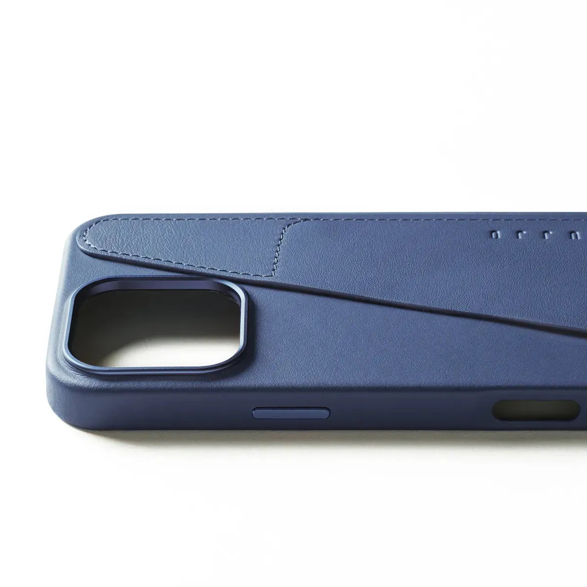 Mujjo Full Leather, iPhone 16 Pro Max -lompakkokotelo, Monaco Blue