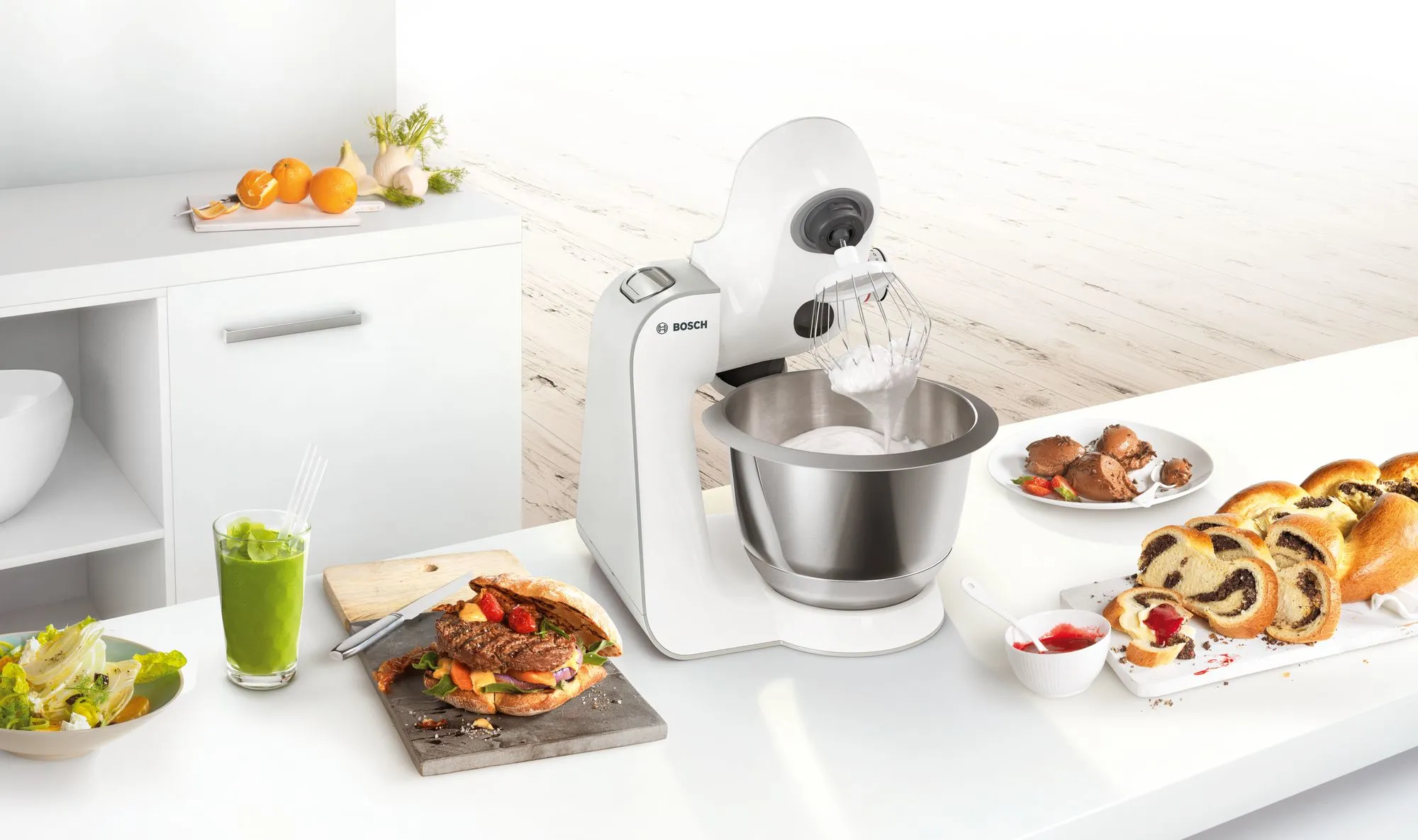 Bosch MUM58231 monitoimikone -yleiskone, 1000W, valkoinen/hopea