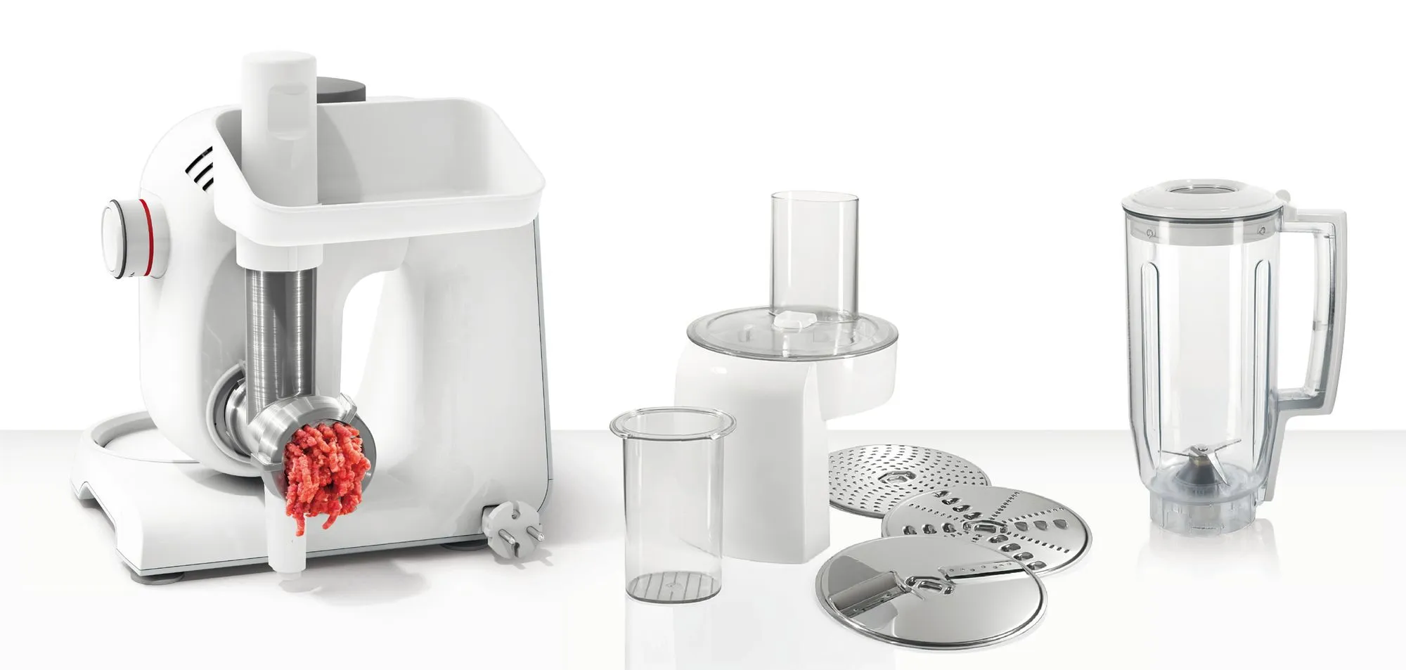 Bosch MUM58231 monitoimikone -yleiskone, 1000W, valkoinen/hopea