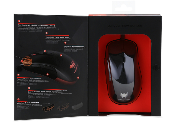 Acer Predator - Spelmus, Svart R&ouml;d