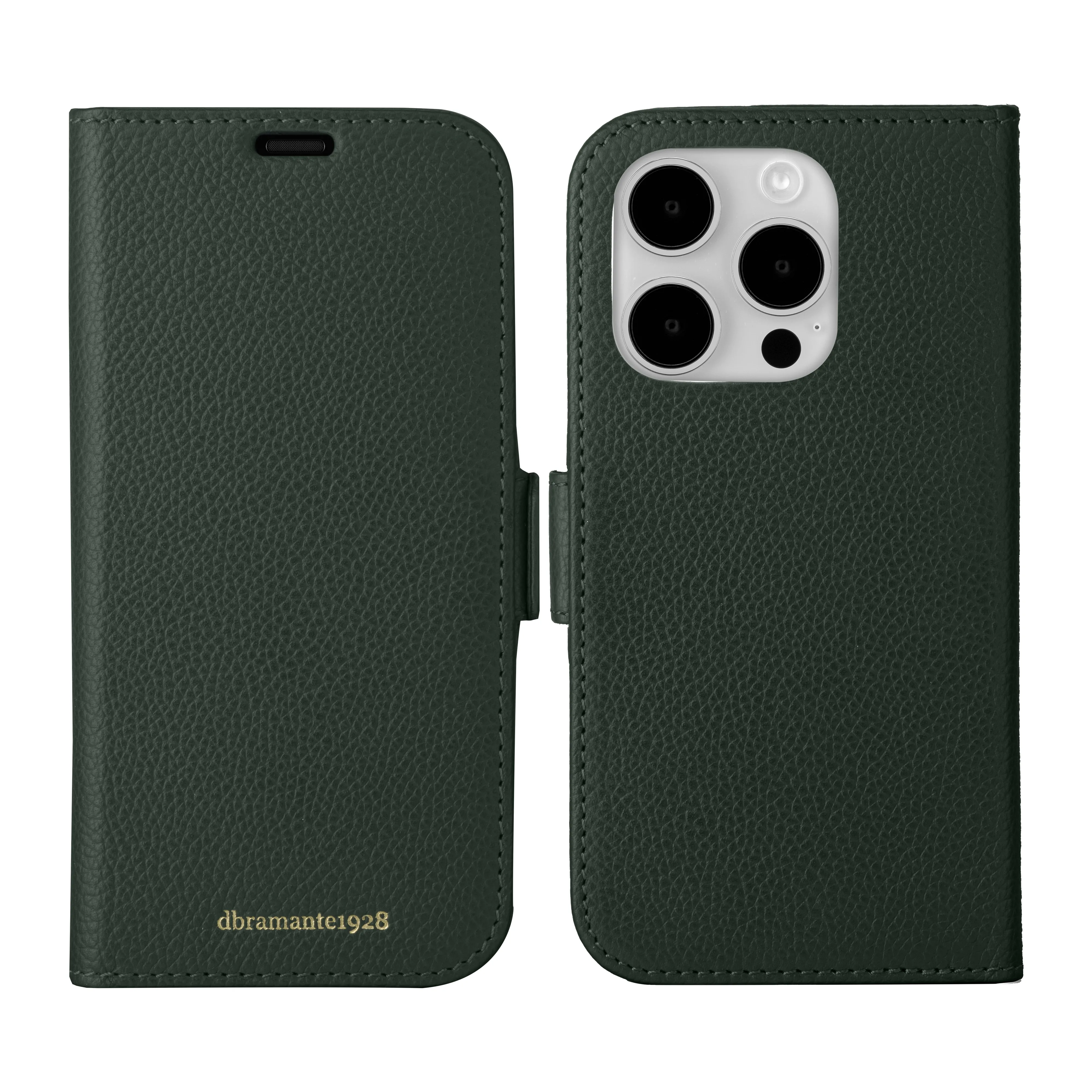 Dbramante1928 New York, iPhone 15 Pro Max - 2-in-1 Wallet Case, Evergreen