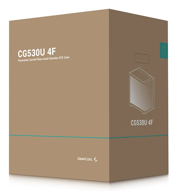 DeepCool CG530U 4F Midi-Tower Case with window and RGB lighting, Black
