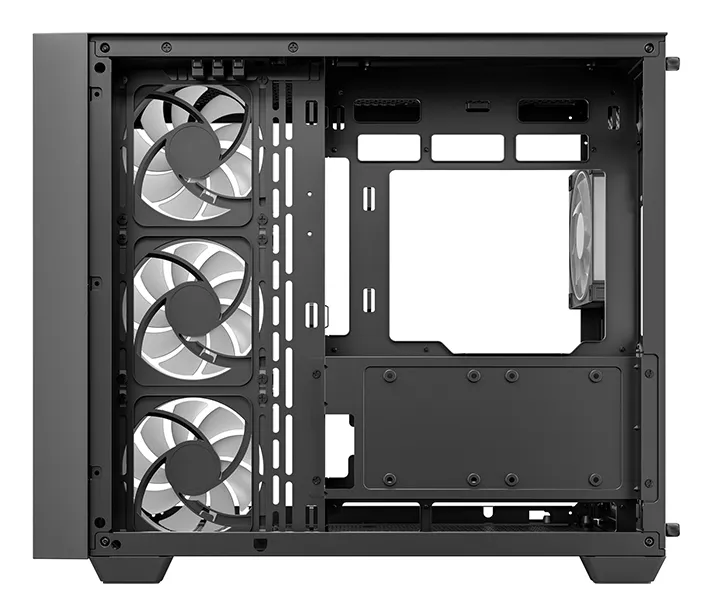 DeepCool CG530U 4F Midi-Tower Case with window and RGB lighting, Black