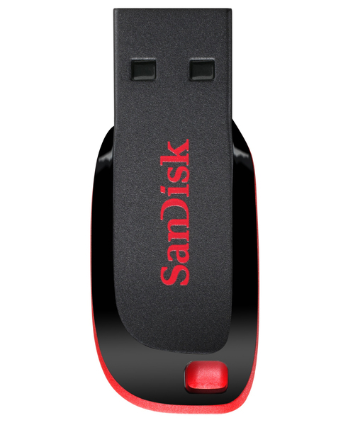 SanDisk 16GB Cruzer Blade USB 2.0 - memory stick, Black/Red
