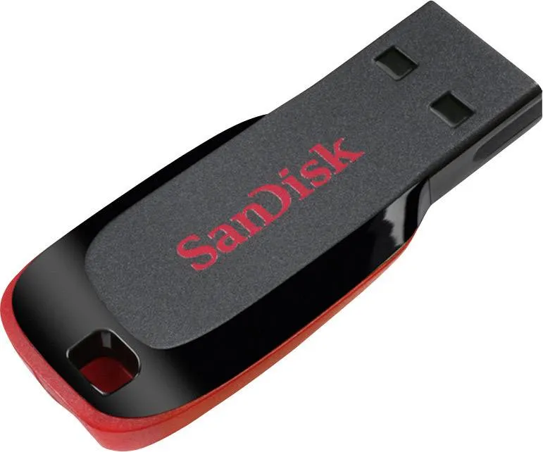 SanDisk Cruzer Blade USB 2.0 32 Gt -muistitikku, musta/punainen