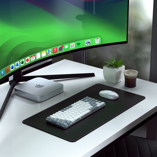 Satechi SM1 Slim Wireless Mechanical Ergonomic Keyboard, Low-Profile Brown, Light Grey