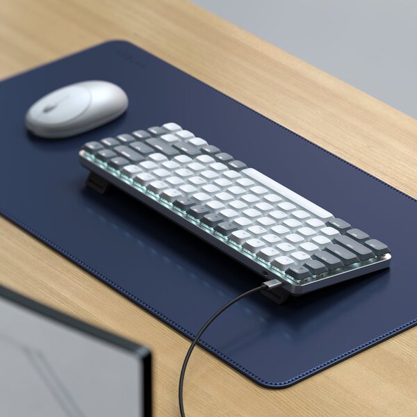 Satechi SM1 Slim Wireless Mechanical Ergonomic Keyboard, Low-Profile Brown, Light Grey