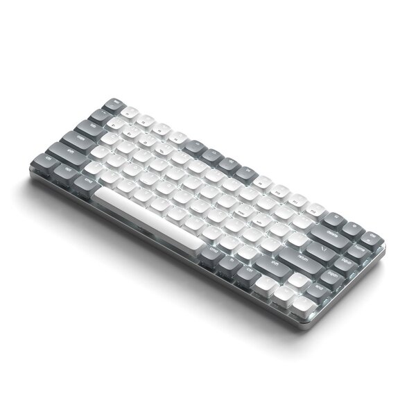 Satechi SM1 Slim Wireless Mechanical Ergonomic Keyboard, Low-Profile Brown, Light Grey