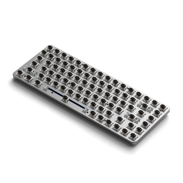 Satechi SM1 Slim Wireless Mechanical Ergonomic Keyboard, Low-Profile Brown, Light Grey