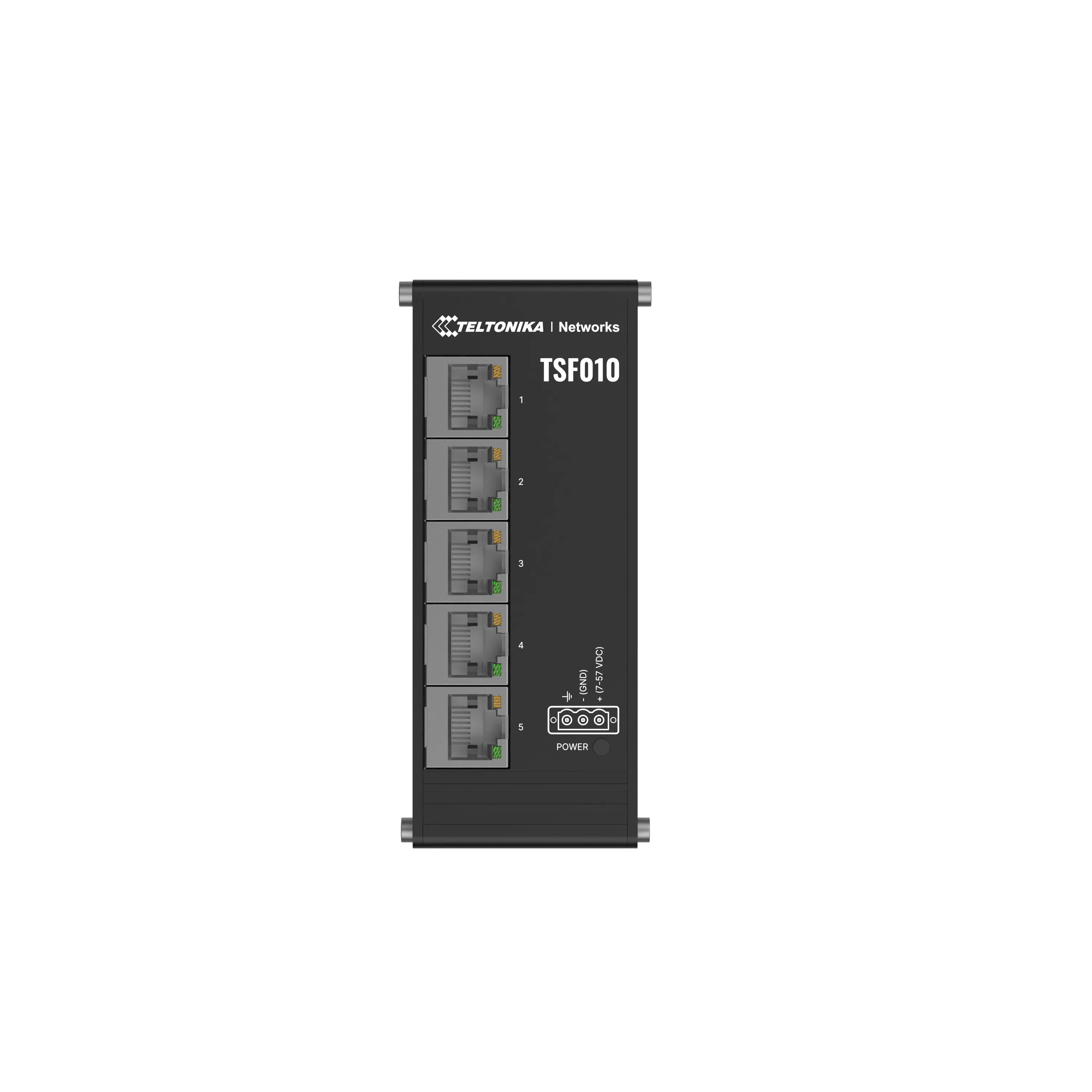 TELTONIKA TSF010 - Hallitsematon teollisuuden Ethernet-kytkin, musta
