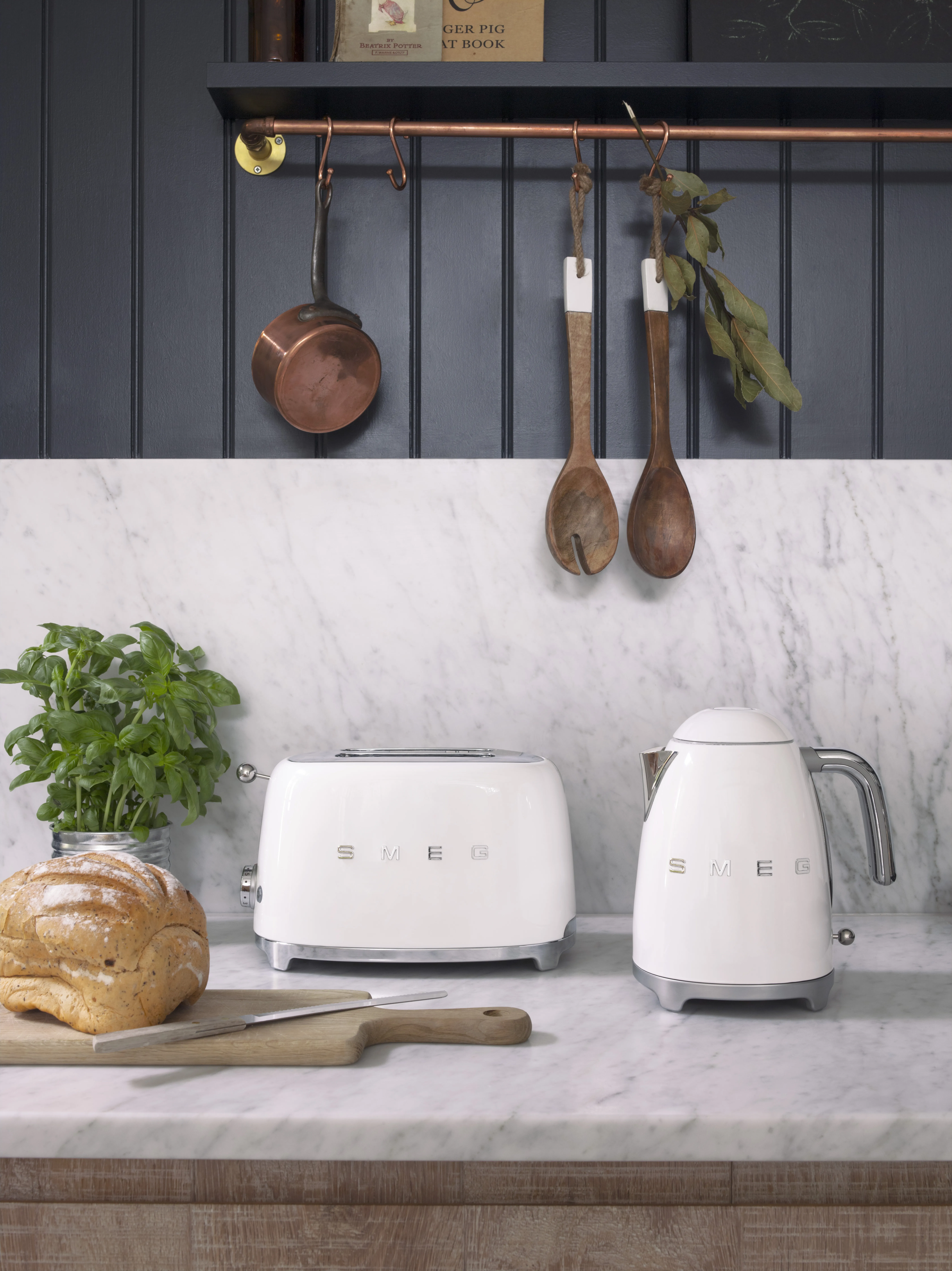 Smeg TSF01WHEU - toaster, 2 slots, White