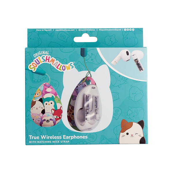 Squishmallows Squad TWS - tr&aring;dl&ouml;sa in-ear h&ouml;rlurar, Vit