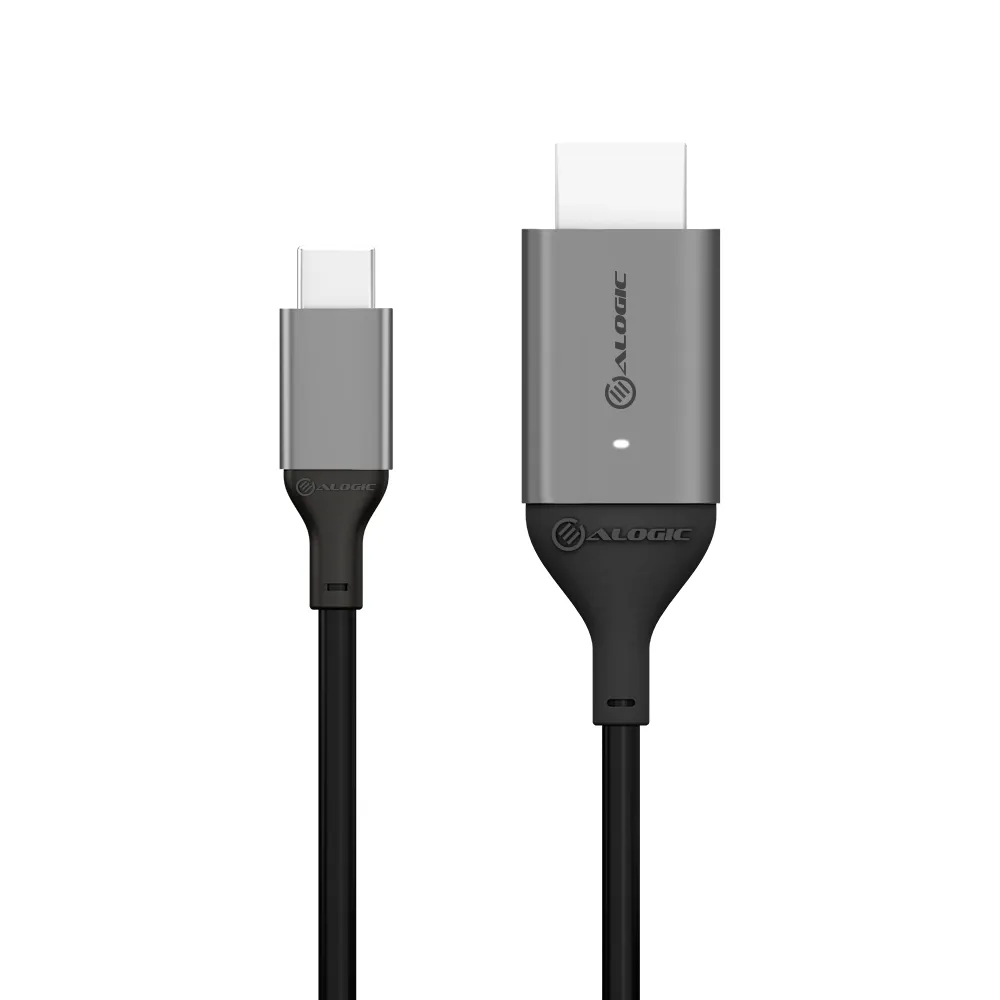 Alogic Ultra USB-C – HDMI - cable, 2 m, Black/Grey