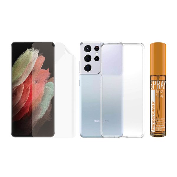 PanzerGlass Galaxy S21 Ultra Hygiene Pack (TPU,