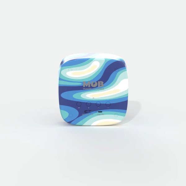 MOB Alarm Clock with Light Billy Clock Blue Wave