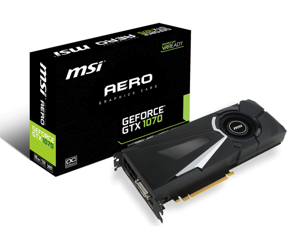 MSI GeForce GTX 1070 AERO OC 8GB - Graphics card