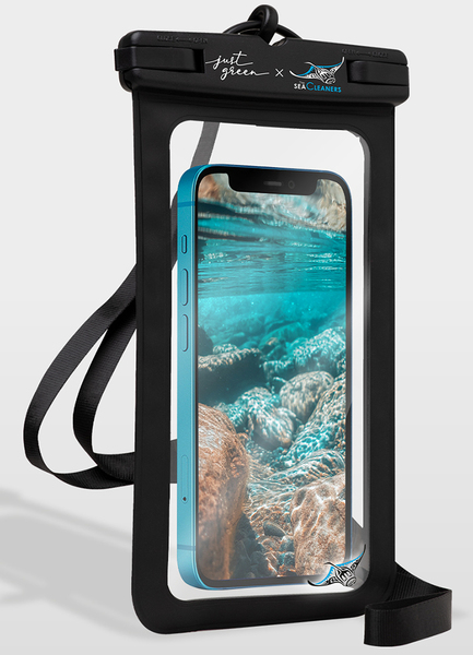 Bigben Universal Waterproof Pouch Just Green Recyclable Black