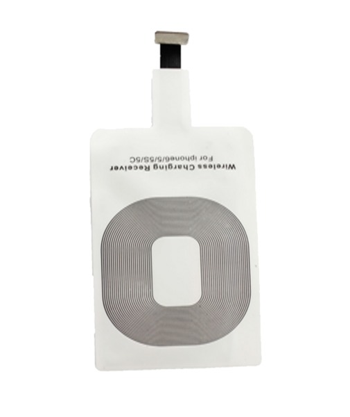 DELTACO QI Adapter f&ouml;r tr&aring;dl&ouml;s laddning, Lightning, Vit