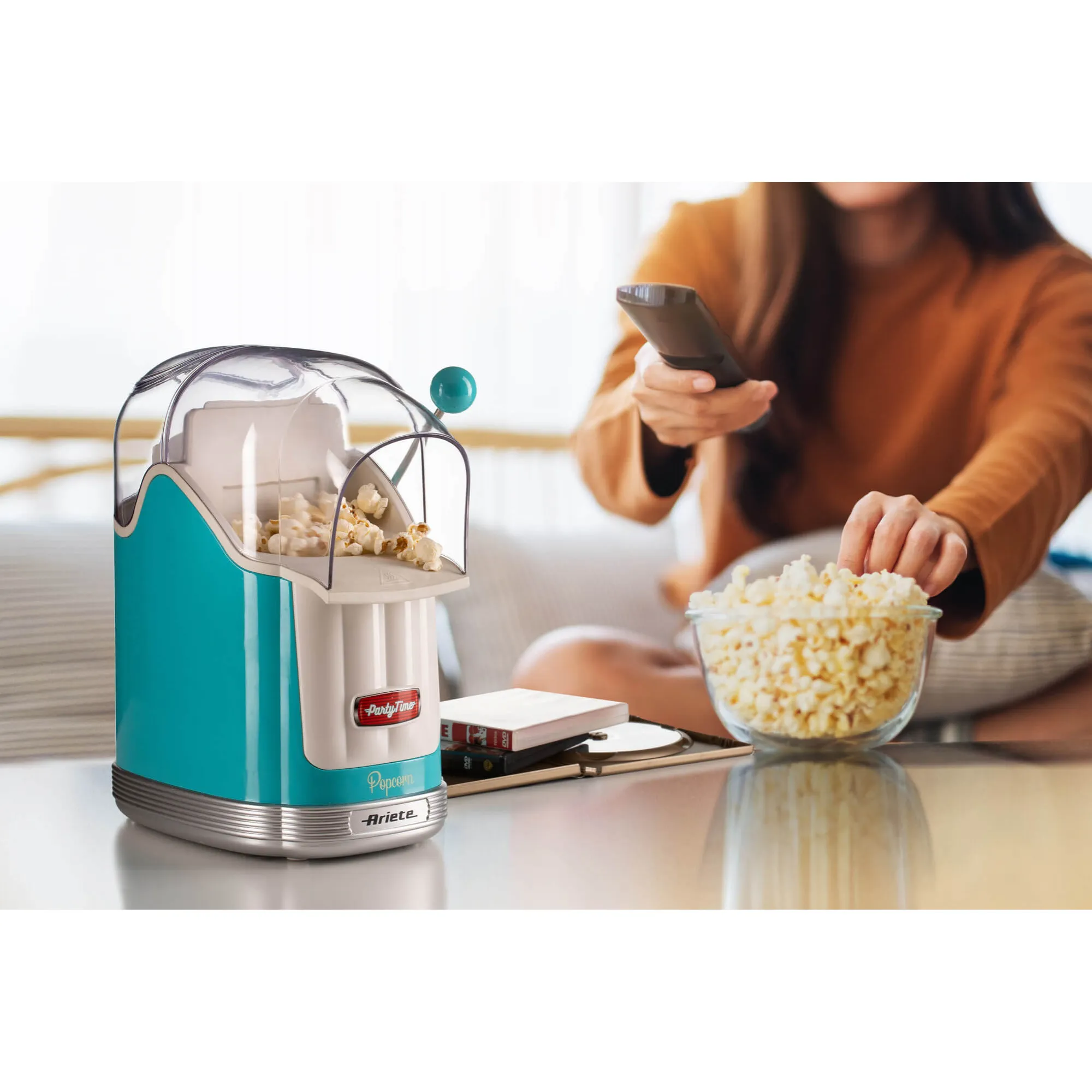 Ariete Vintage Party Time - popcornmaskin, blå
