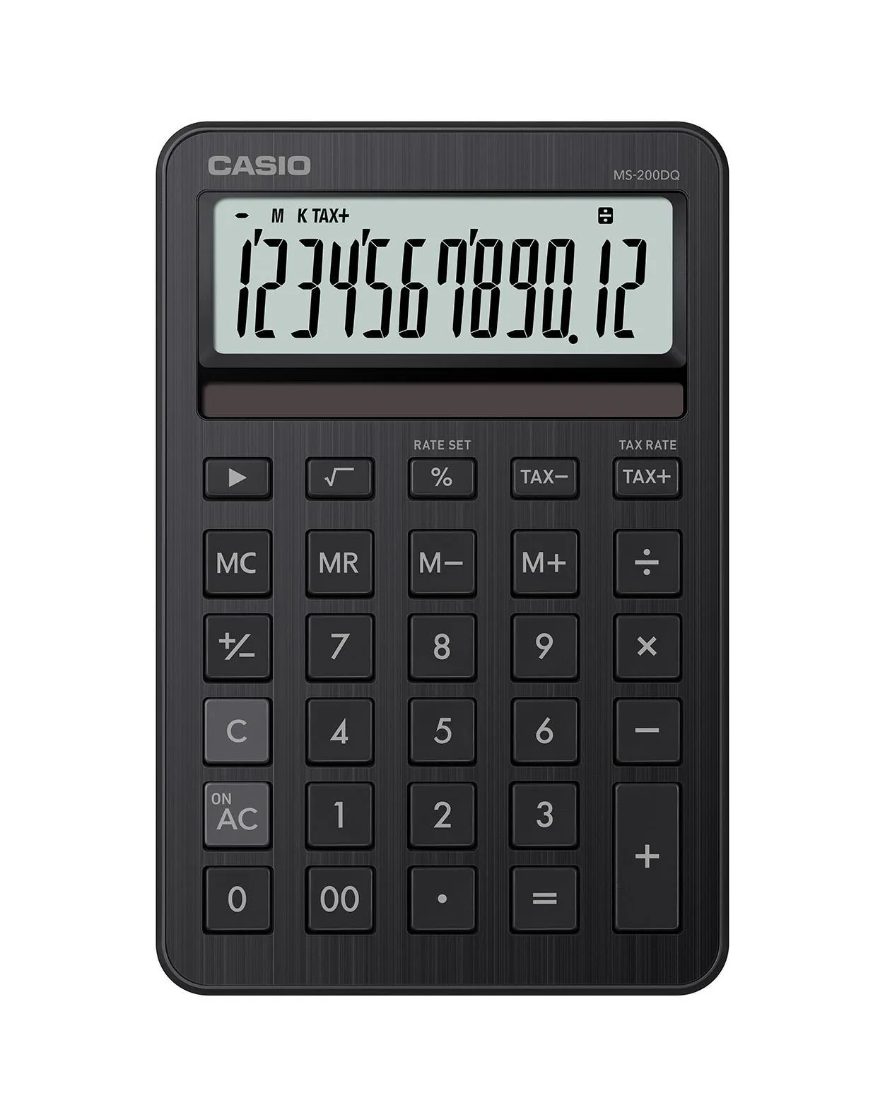 Casio MS-200DQ 12-numeroinen p&ouml;yt&auml;laskin musta