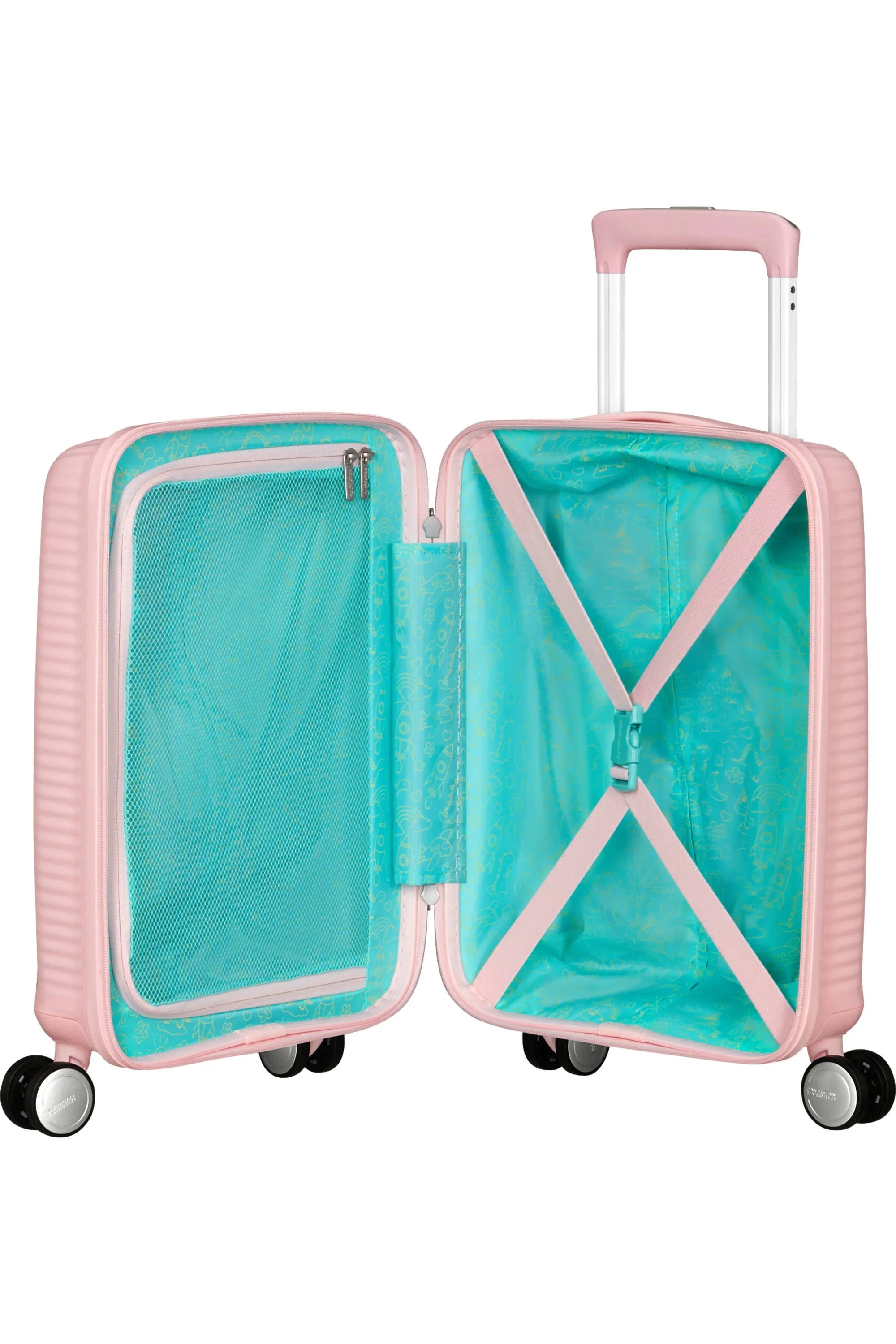 American Tourister Soundbox Mini 22 L 100% polypropylene Children's Roller Bag, Pastel Pink