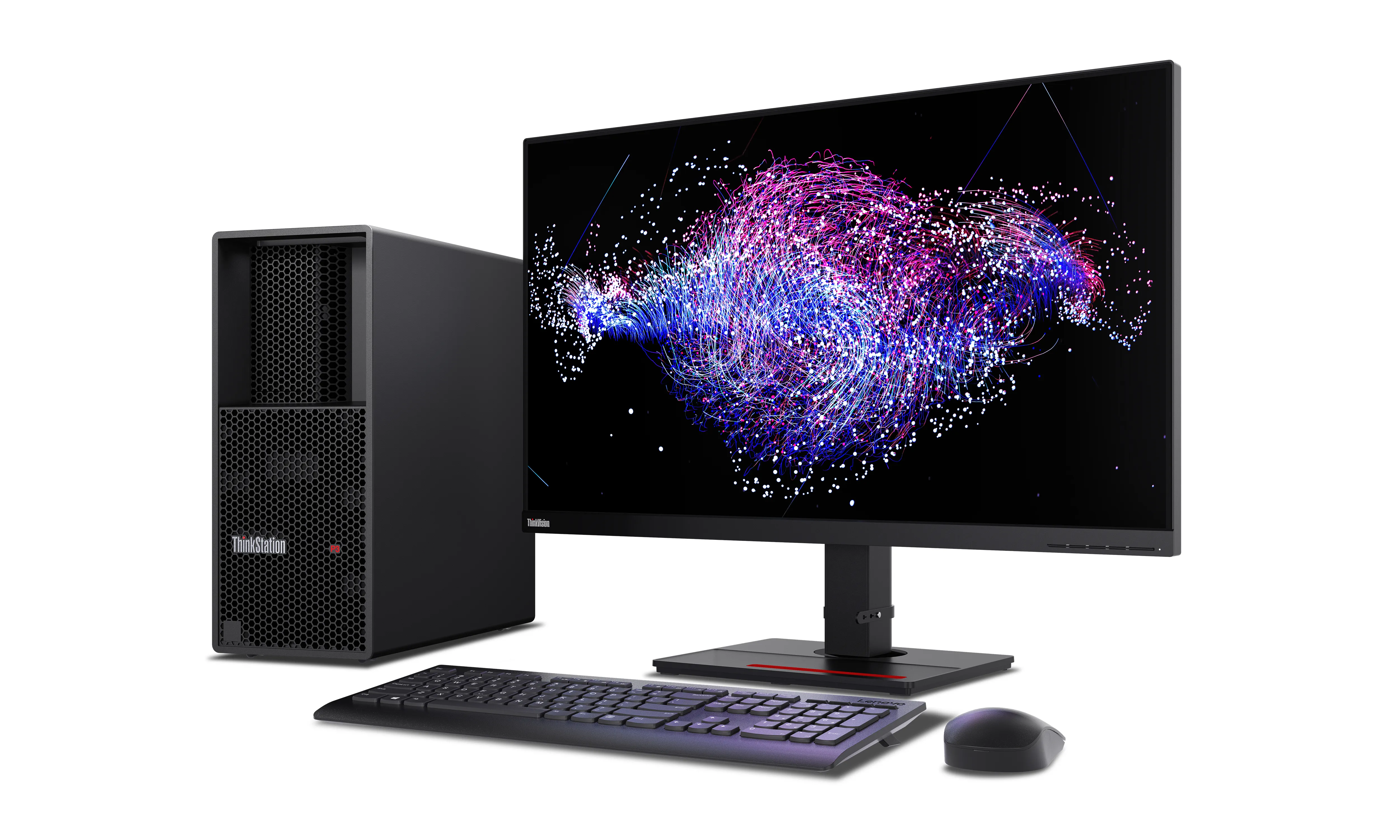 Lenovo ThinkStation P3 Gen 2 Intel Core Ultra 7 265K, 64 GB, 1 TB, Win 11 Pro arbetsstation, tower, svart