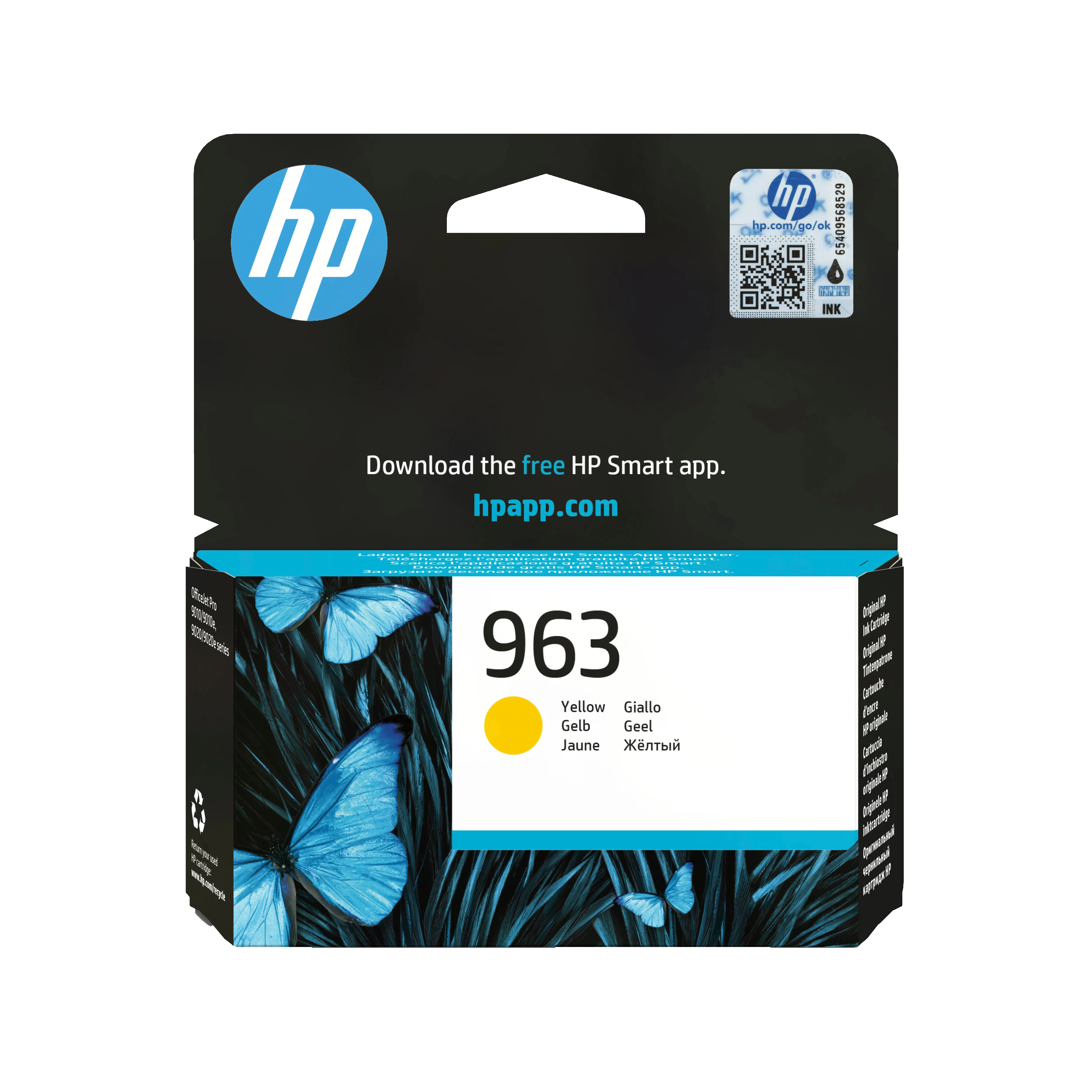HP 963 -mustekasetti, Keltainen