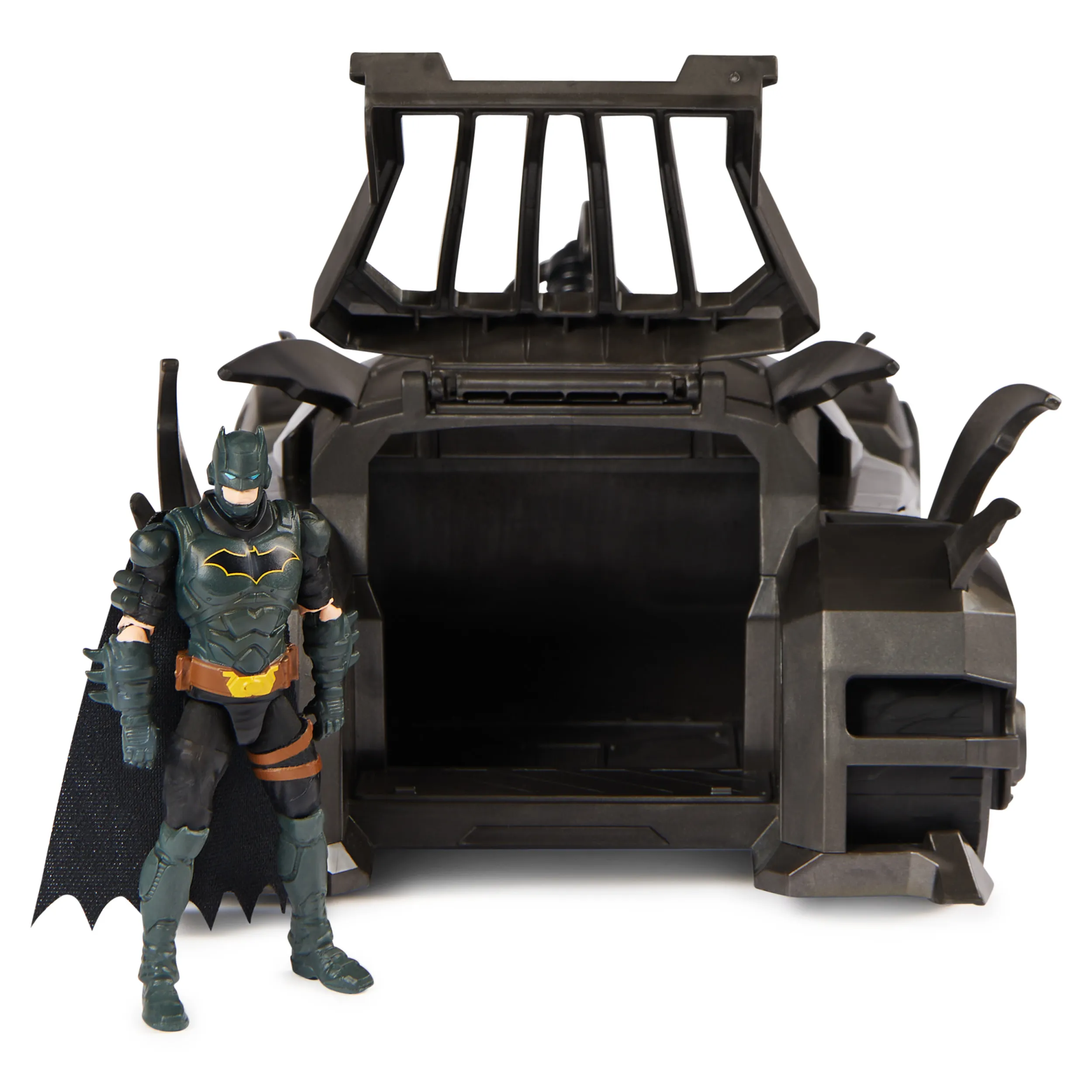 Spin Master DC Comics Batman - Offroad Batmobile with hook catapult, toy vehicle (black)