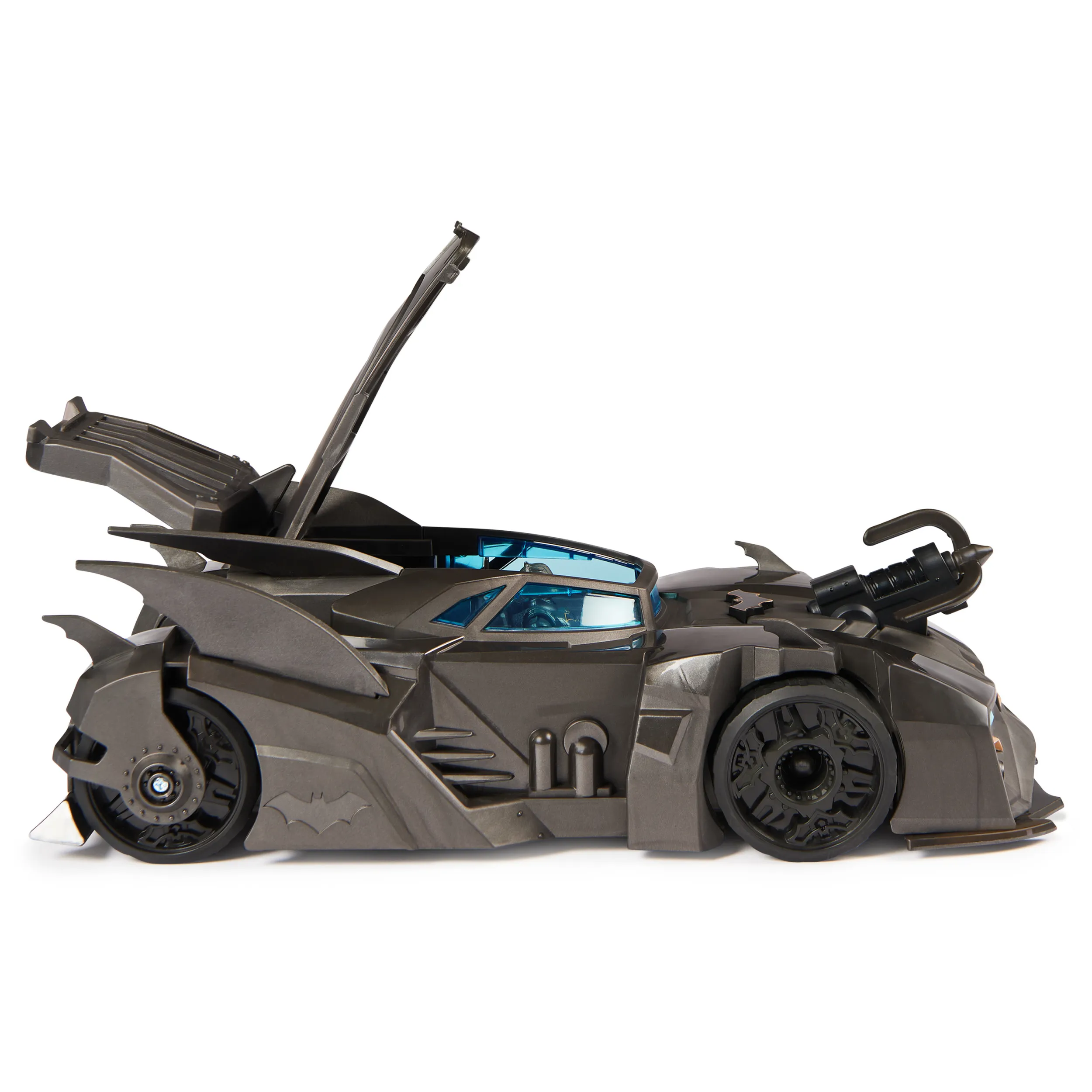 Spin Master DC Comics Batman - Offroad Batmobile with hook catapult, toy vehicle (black)