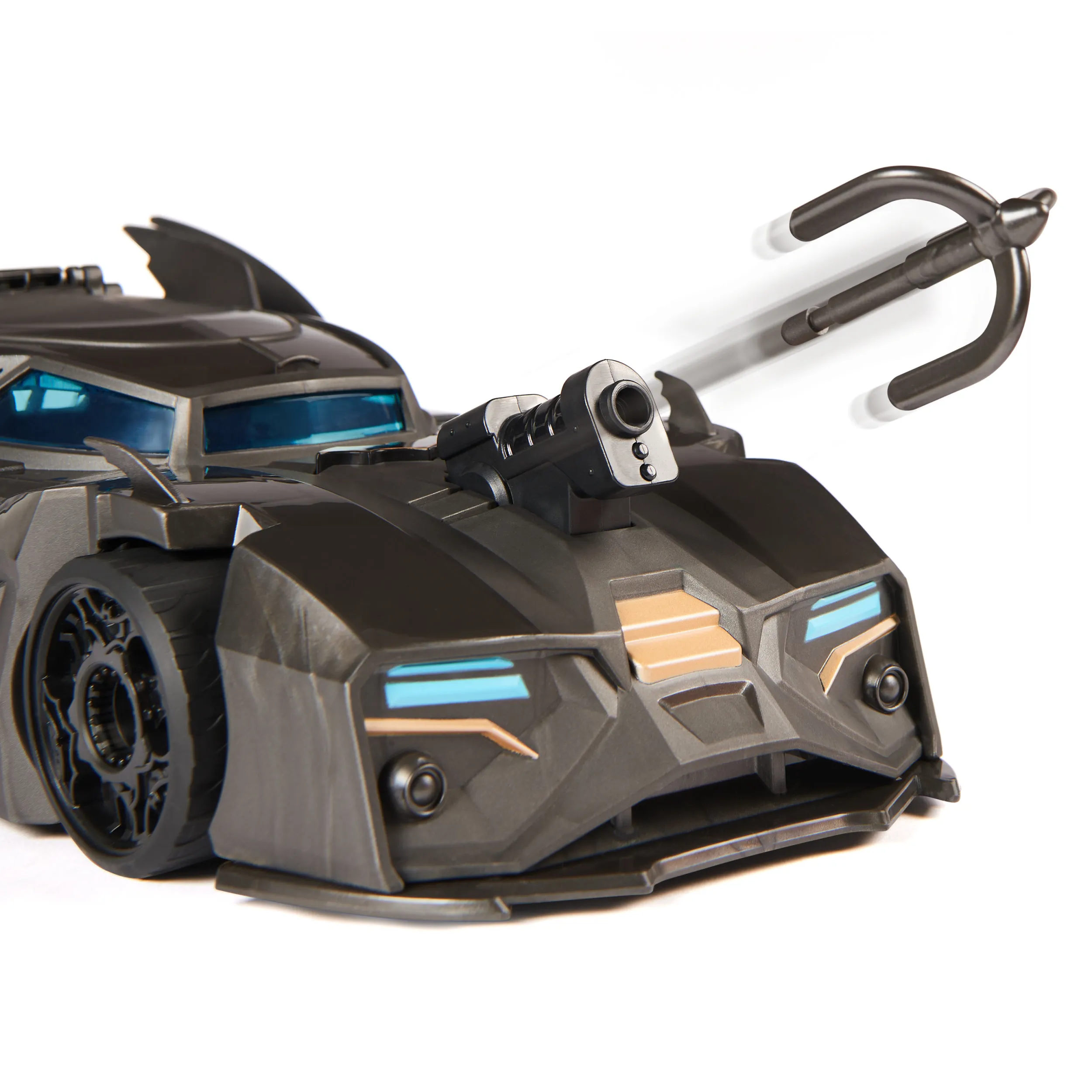Spin Master DC Comics Batman - Offroad Batmobile with hook catapult, toy vehicle (black)