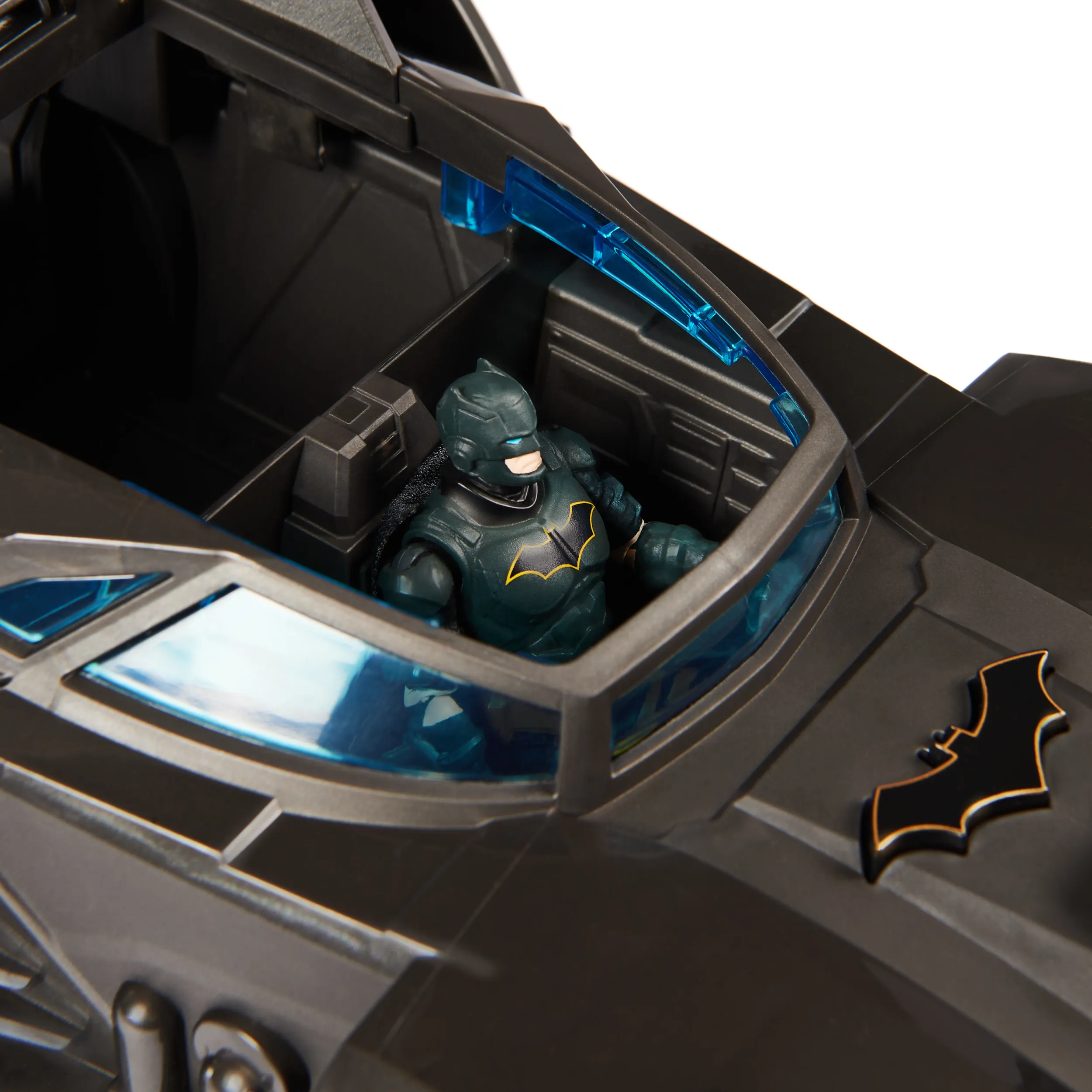 Spin Master DC Comics Batman - Offroad Batmobile with hook catapult, toy vehicle (black)