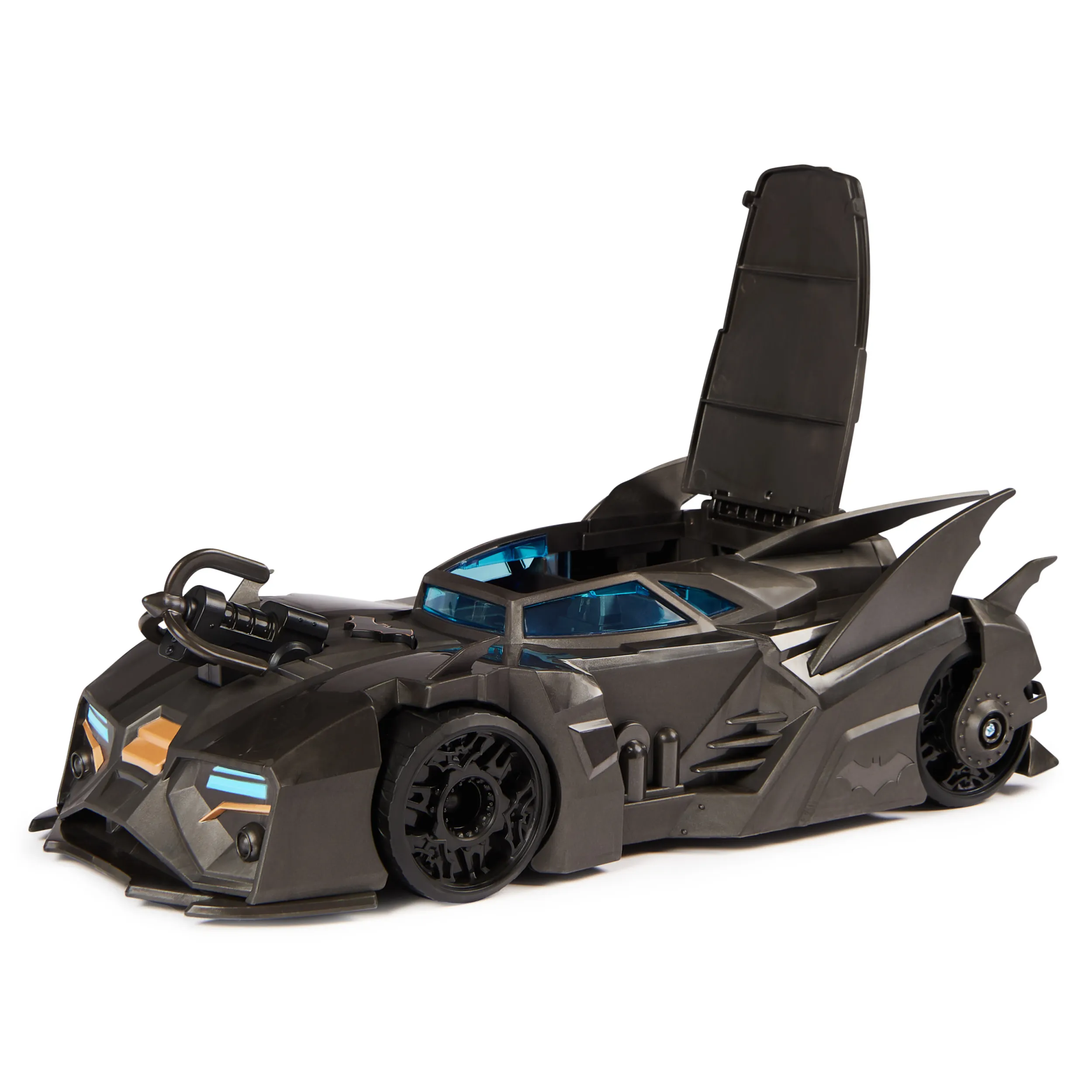 Spin Master DC Comics Batman - Offroad Batmobile with hook catapult, toy vehicle (black)