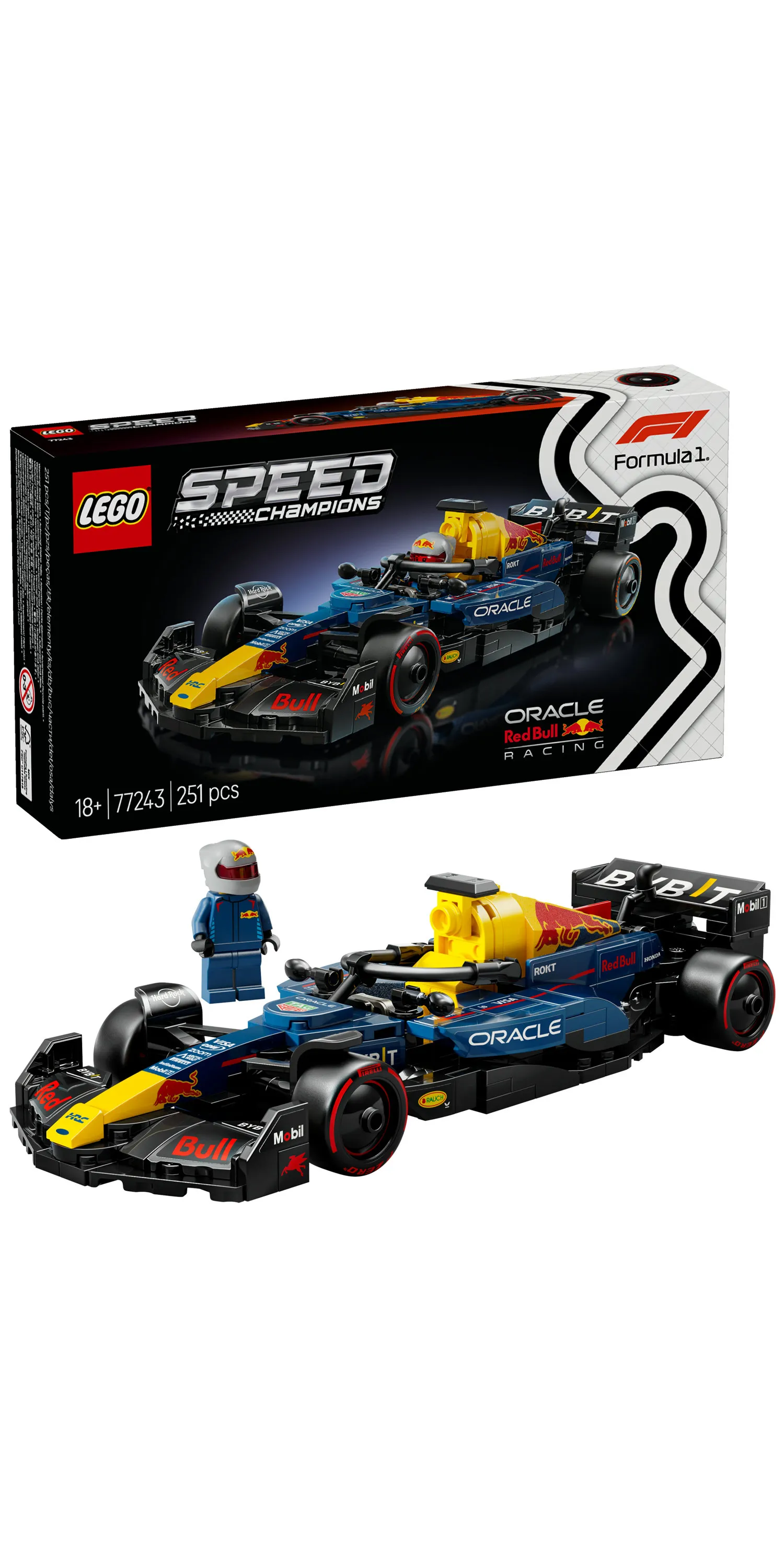 LEGO Speed Champions Oracle Red Bull Racing RB20 F1 kilpa-auto 77243
