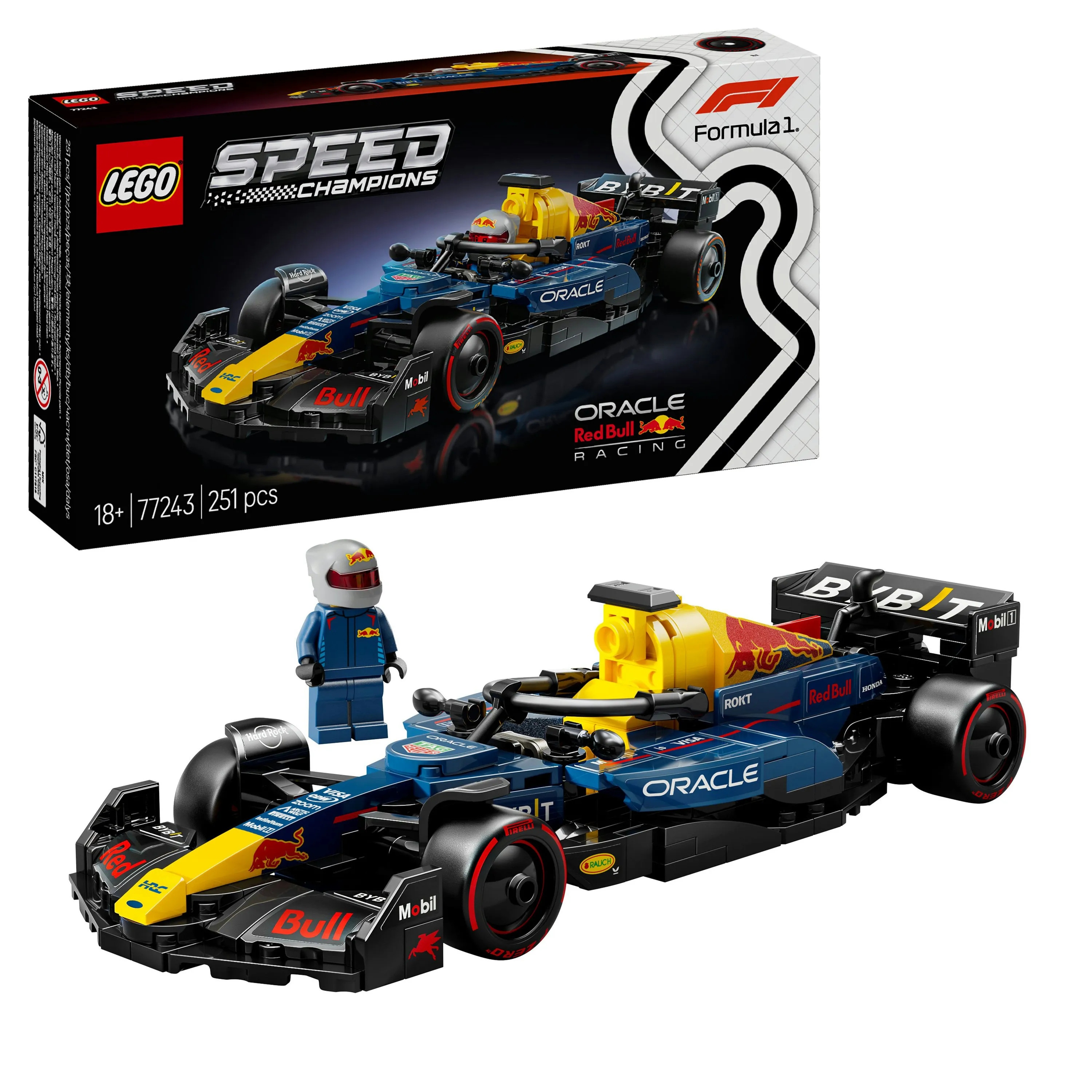LEGO Speed Champions Oracle Red Bull Racing RB20 F1 kilpa-auto 77243