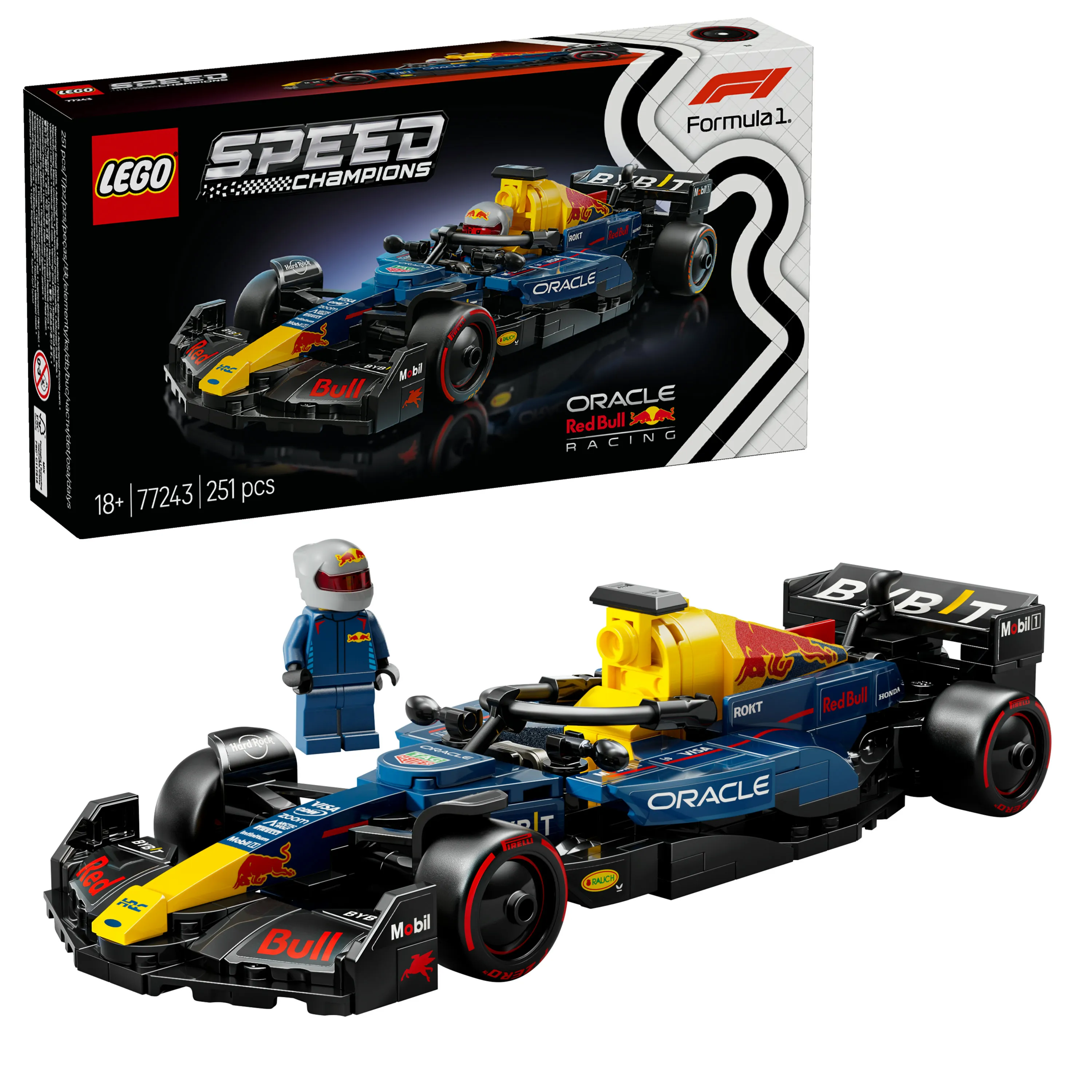LEGO Speed Champions Oracle Red Bull Racing RB20 F1 kilpa-auto 77243