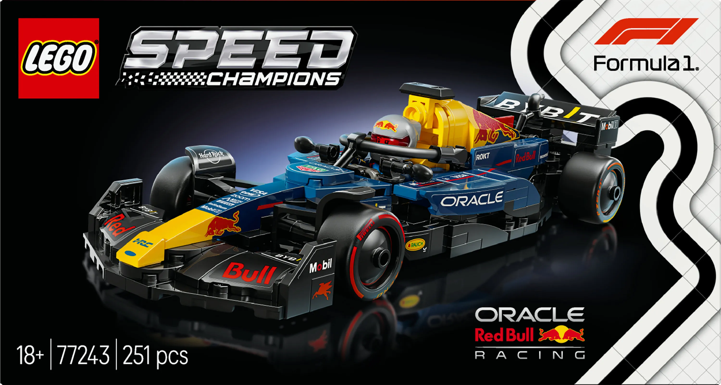 LEGO Speed Champions Oracle Red Bull Racing RB20 F1 kilpa-auto 77243