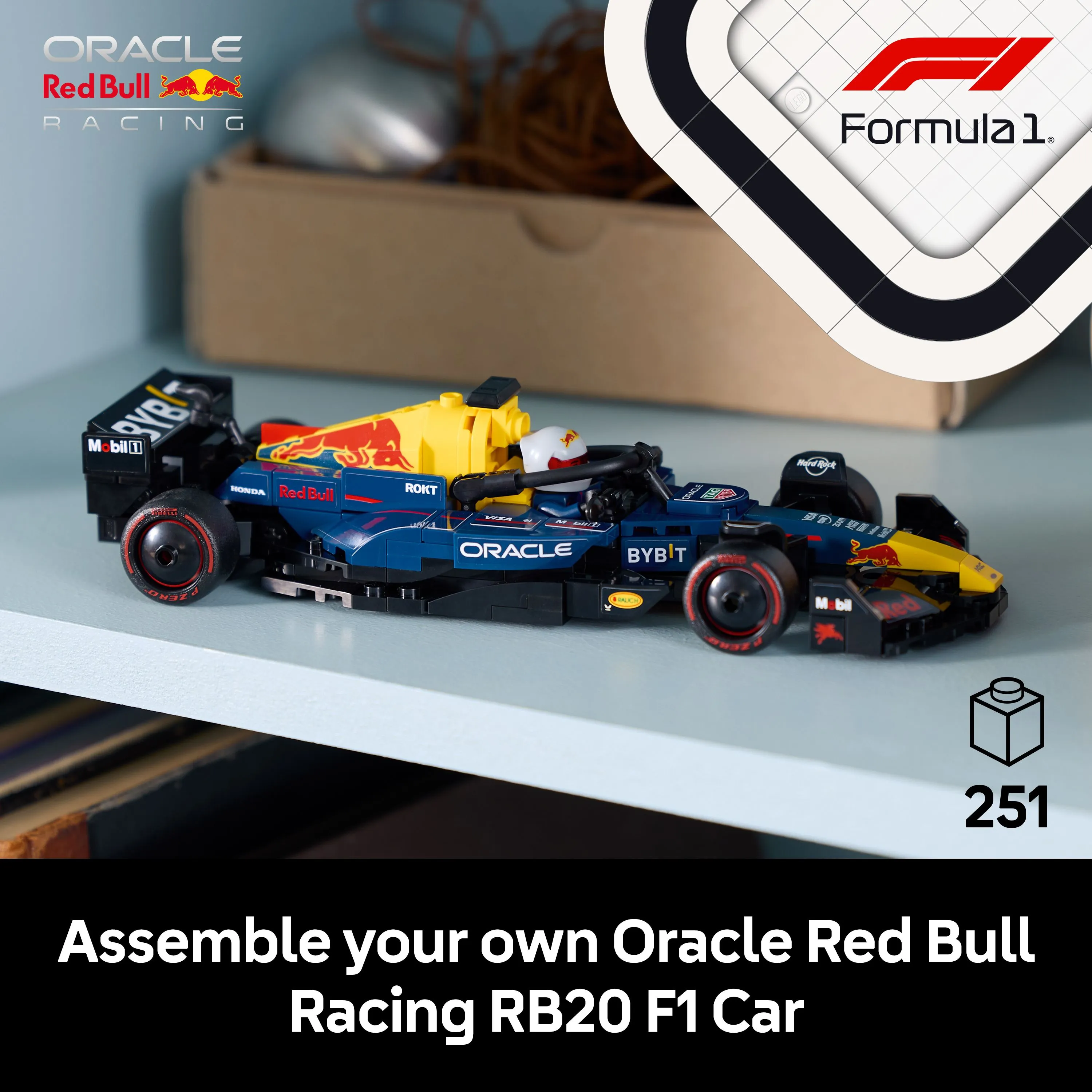 LEGO Speed Champions Oracle Red Bull Racing RB20 F1 kilpa-auto 77243