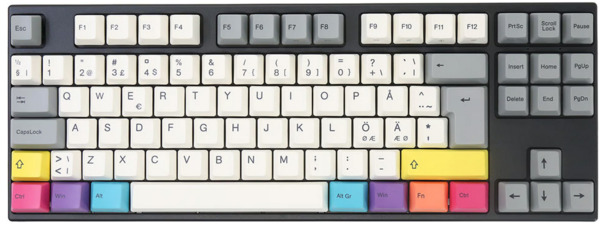 (Bargains) Varmilo VEM88 CMYK V2 TKL, EC Daisy -gaming keyboard, multicoloured