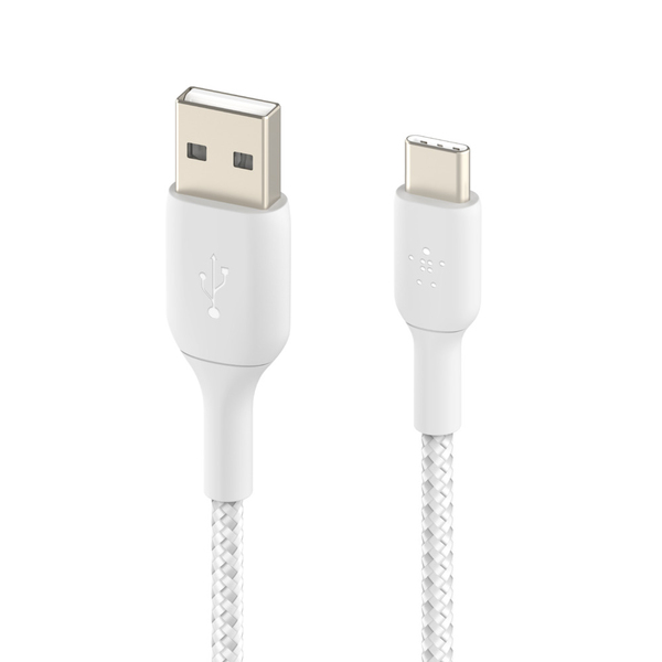 Belkin Boost Charge Braided USB-A - USB-C - cable, 1 m, White