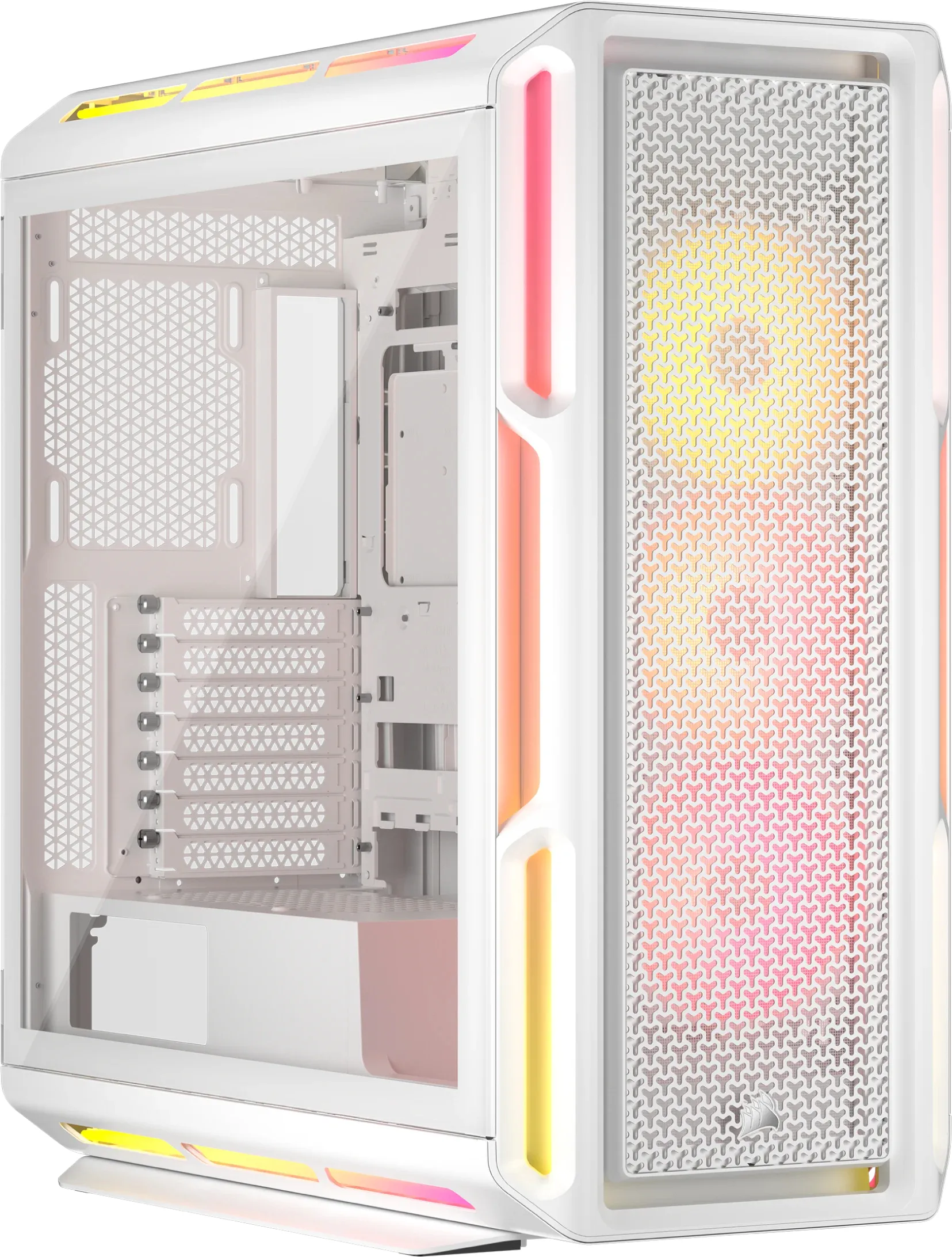 CORSAIR iCUE LINK 5000T LX Midi-Tower Case with window and RGB lighting, White
