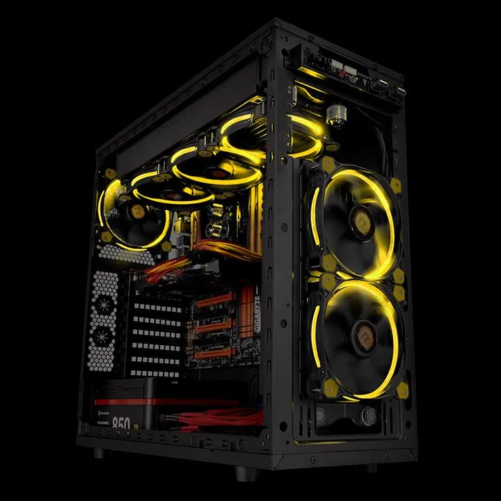 Thermaltake Riing 14, 140mm - case fan, yellow