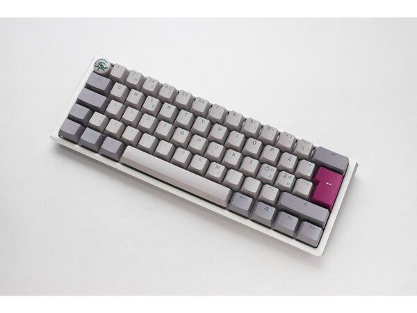 Ducky One 3 Mist Mini 60% Mechanical Gaming Keyboard, Cherry MX Brown, Mist/White