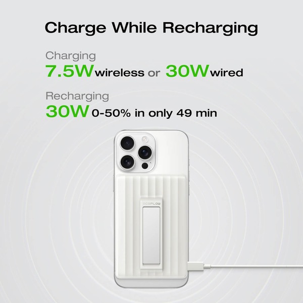 EcoFlow Rapid Mag 10K 10000 mAh - powerbank, Pearl White