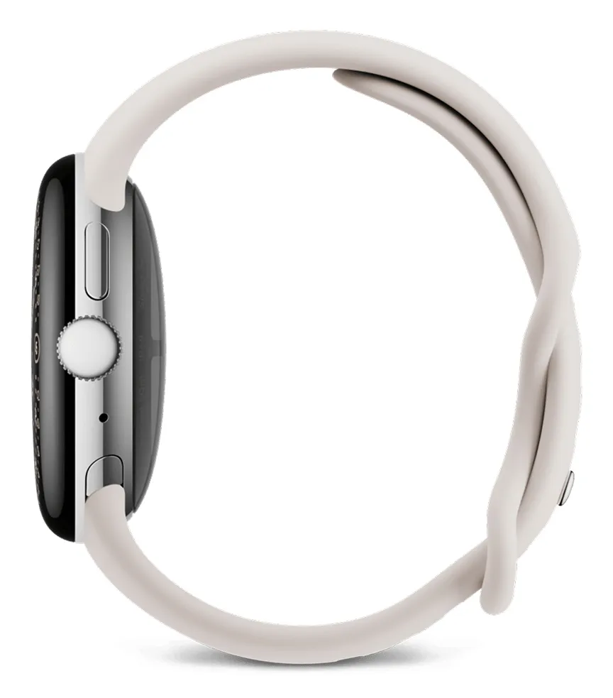 Google Pixel Watch 4 LTE 41mm AMOLED Smartwatch, Porcelain Silver