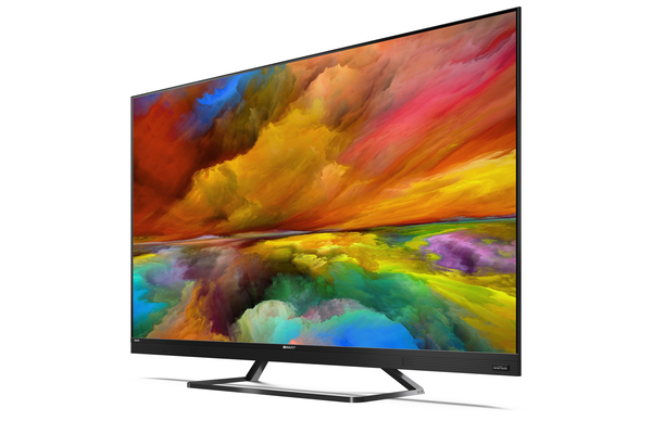 Sharp 55&quot; UHD Quantum Dot, Black Frameless Android smart TV