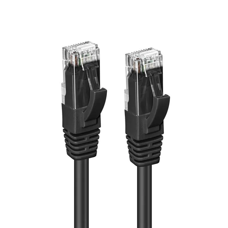 MicroConnect Cat6a U/UTP RJ45 7.5m Network Cable, Black