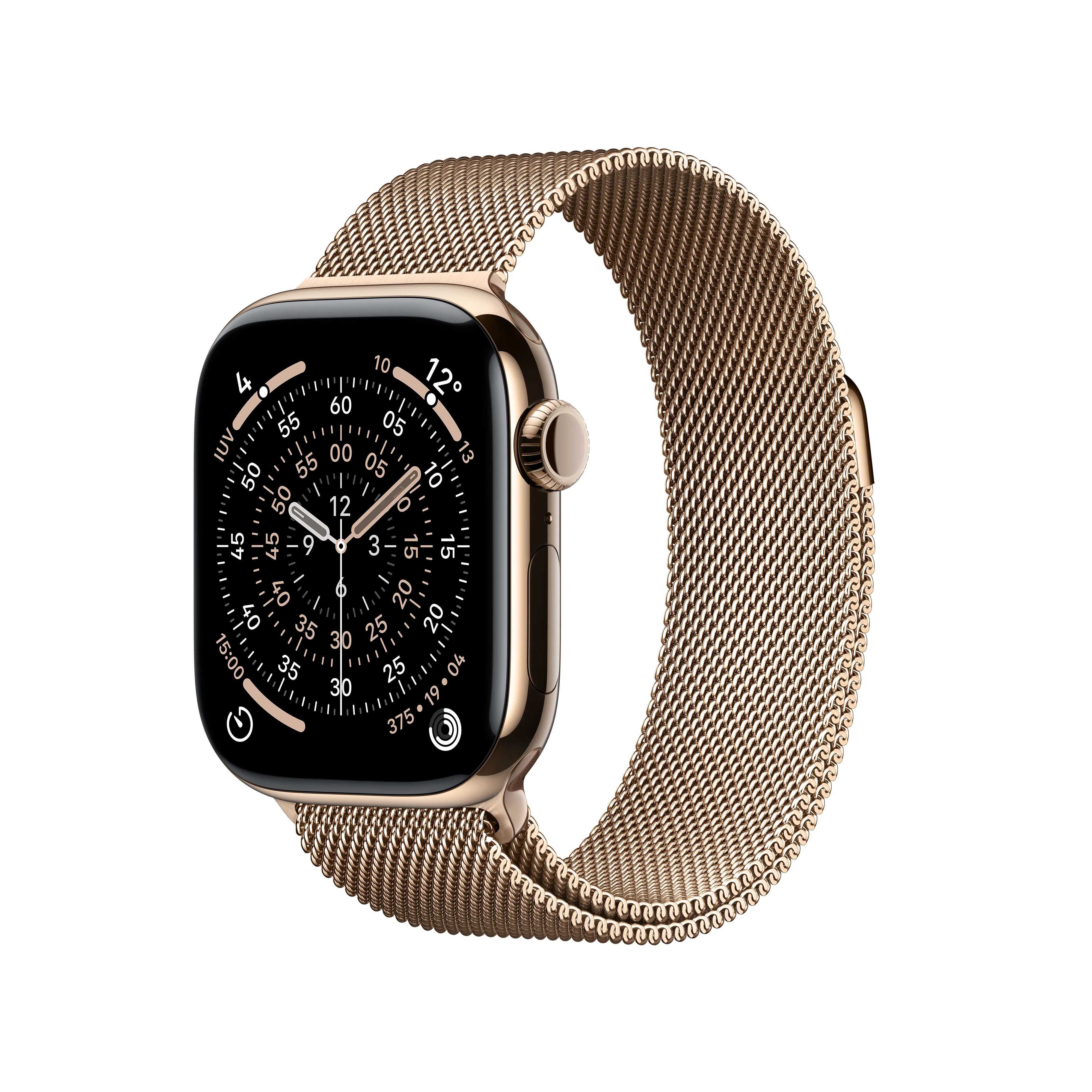 Apple Watch Series 11 (GPS + Cellular) 42mm Gold Titanium Case with Milanese Loop