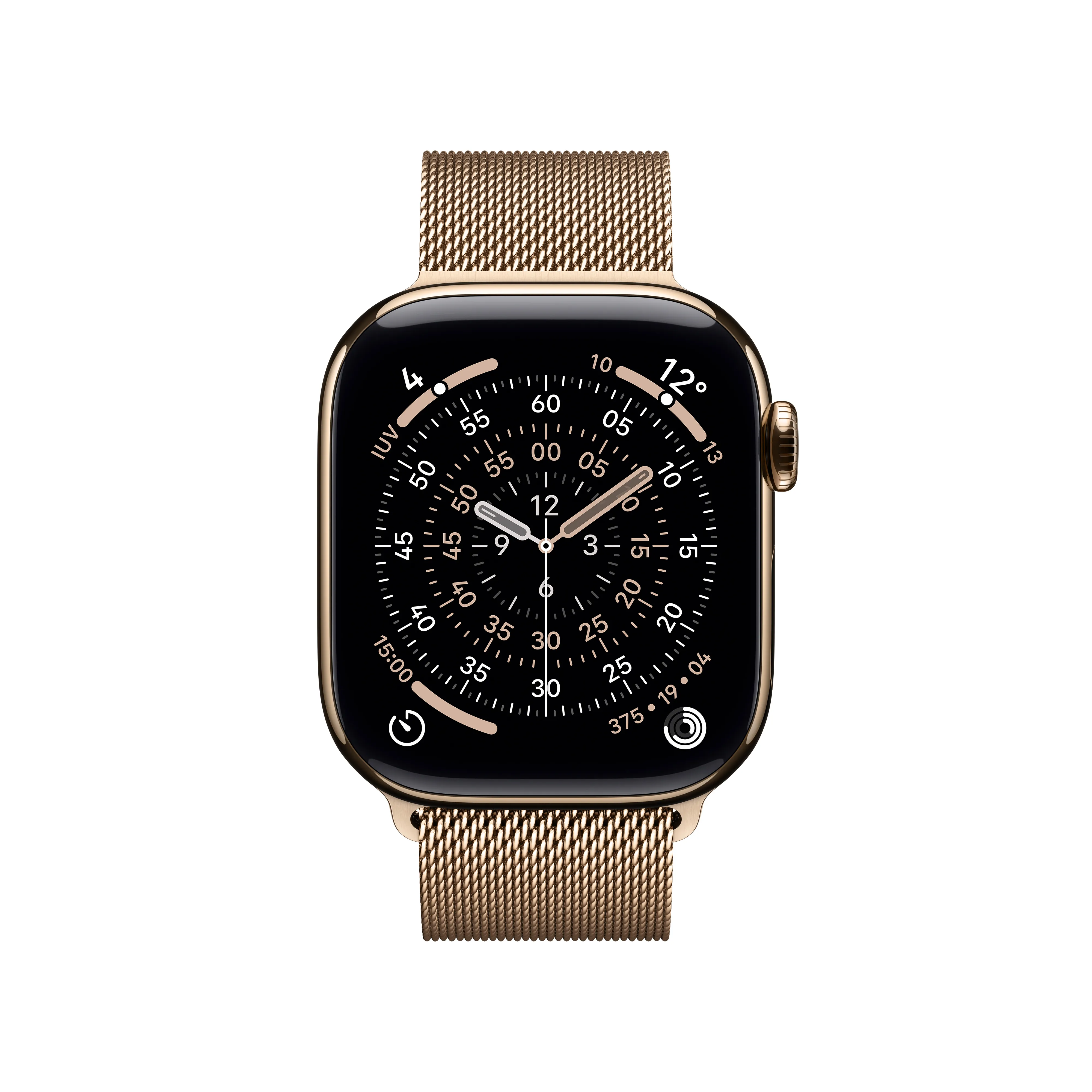 Apple Watch Series 11 (GPS + Cellular) 42mm Gold Titanium Case with Milanese Loop