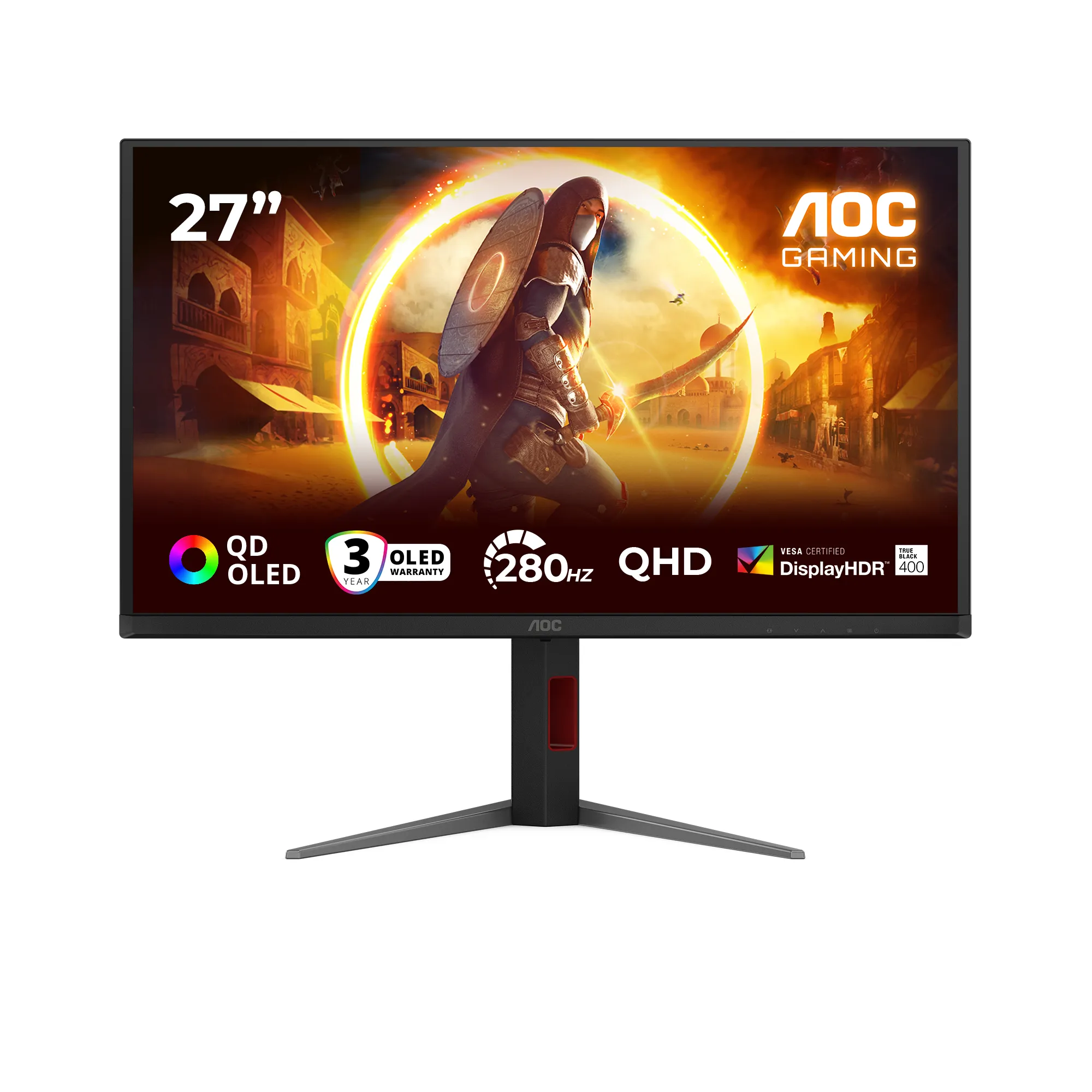 AOC Q27G4ZD 27" QHD, QD-OLED, 280Hz Gaming Monitor with USB hub